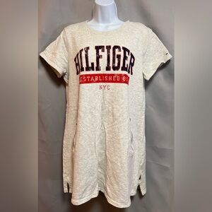 Tommy‎ Hilfiger Womens Gray Short Sleeve T-Shirt Dress Size L/G